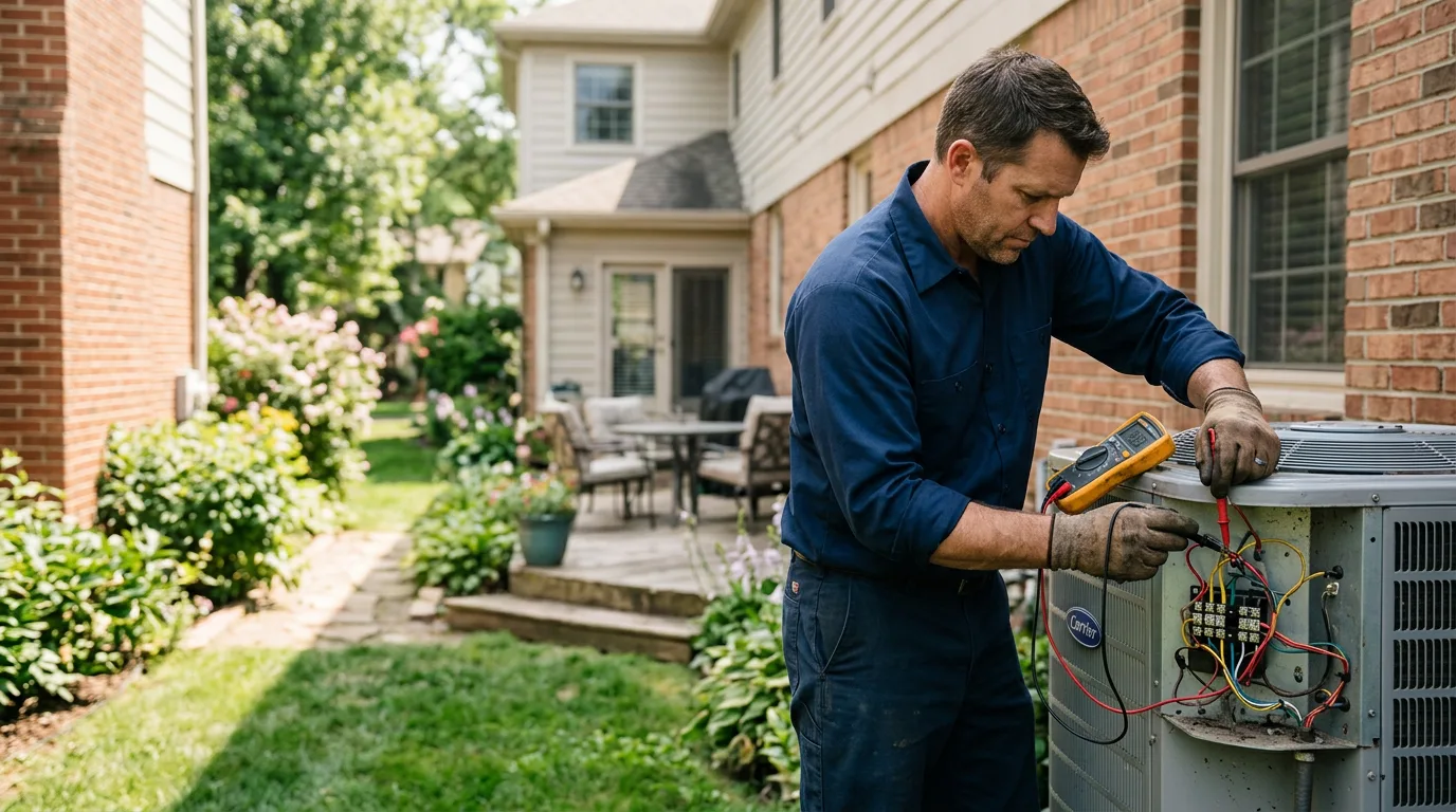 HVAC technician working near Kansas, OK